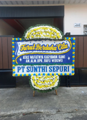 Papan Bunga Duka di Geya